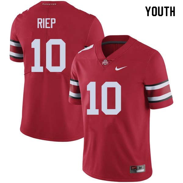 Ohio State Buckeyes #10 Amir Riep Youth NCAA Jersey Red